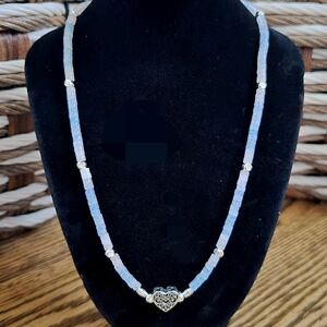 Handmade Elegant Silver Heart Necklace